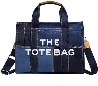 A XINTM Bolsa de Lona para Mujer Tote Bag, Bolsa de Mano para Mujer con Correa Desmontable, Bolsas Grandes para Mujer, Bolsa Bandolera de Lona con Cierre para oficina, Viajes, Escuela.