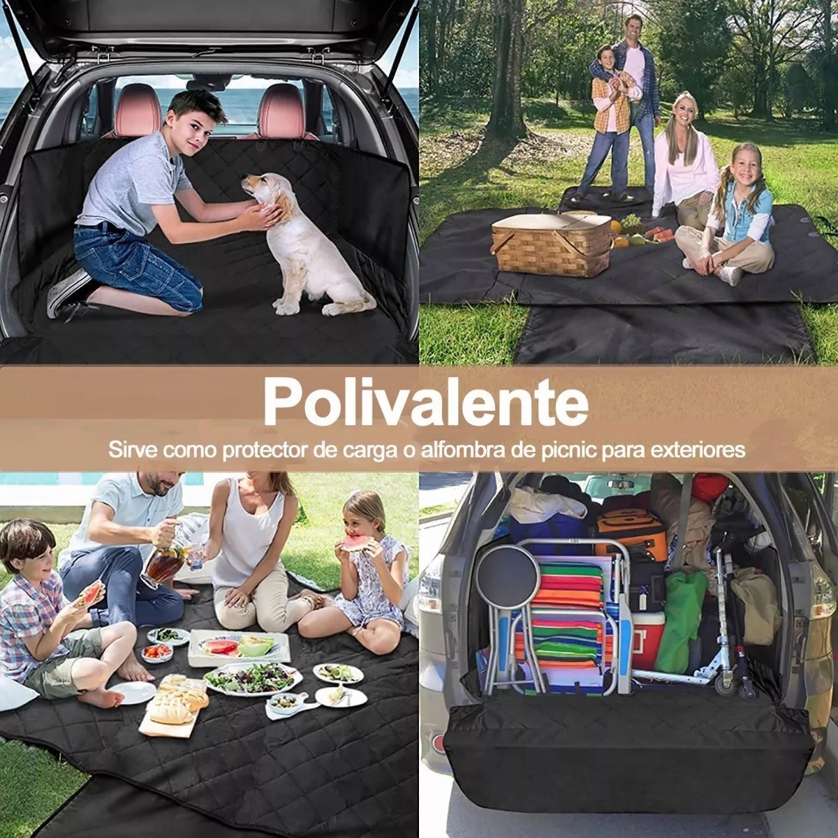 Forro De Carga Para Perros Funda Impermeable Mascota De Auto.