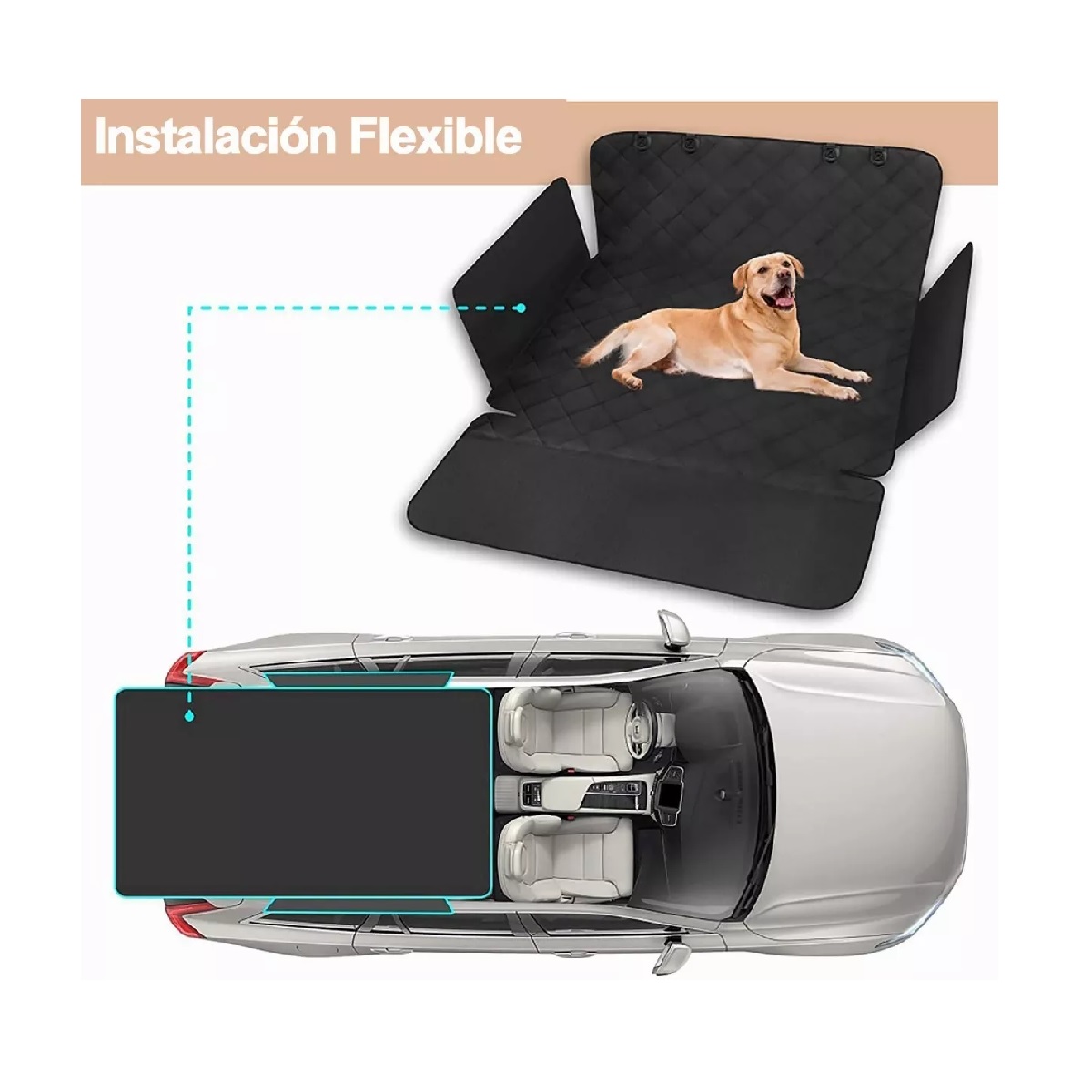 Forro De Carga Para Perros Funda Impermeable Mascota De Auto.