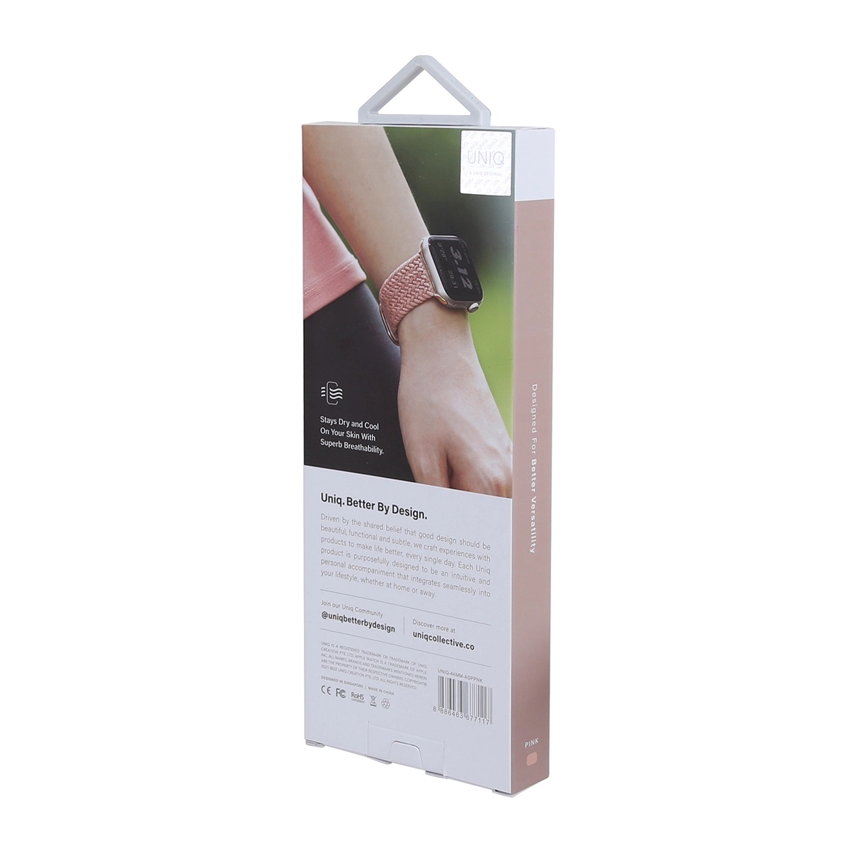 Correa Tejida Apple Watch 9 | 8 | 7 | 6 | 5 | 4 | 3 | 2 | 1 | SE Series de 45/44/42 mm Aspen Rosa Uniq.