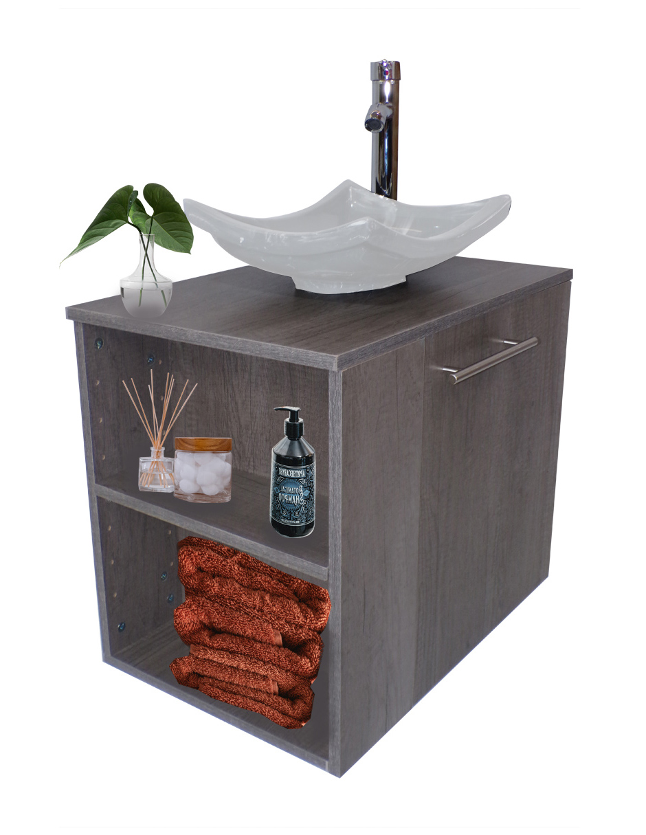 Combo De Gabinete Para Baño Lavamanos Y Monomando Izquierdo + Gabinete Organizador Garnier
