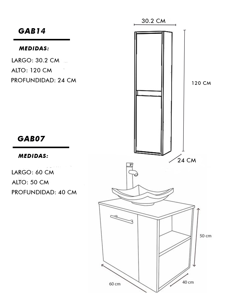 Combo De Gabinete Para Baño Lavamanos Y Monomando Izquierdo + Gabinete Organizador Garnier