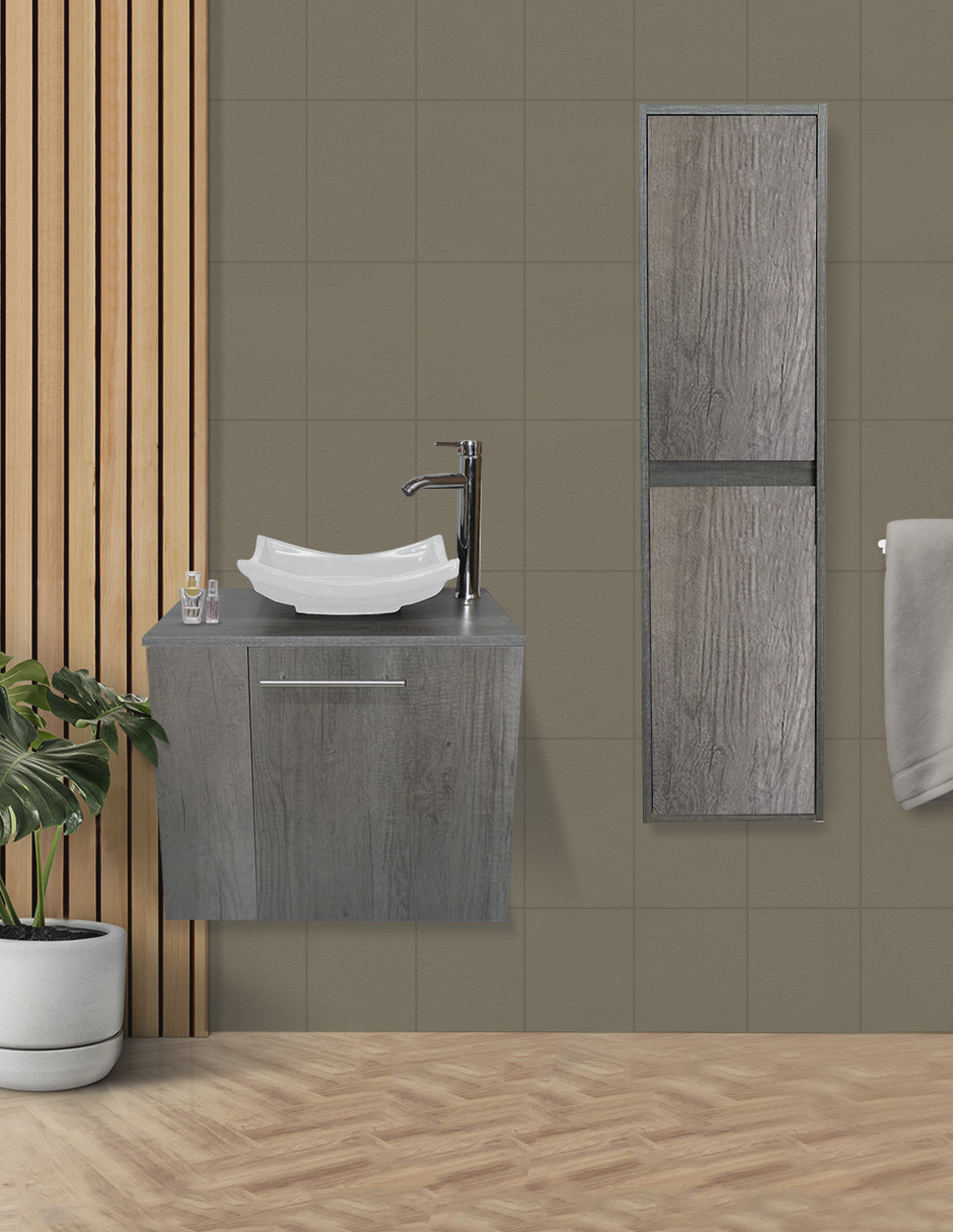 Combo De Gabinete Para Baño Lavamanos Y Monomando Izquierdo + Gabinete Organizador Garnier