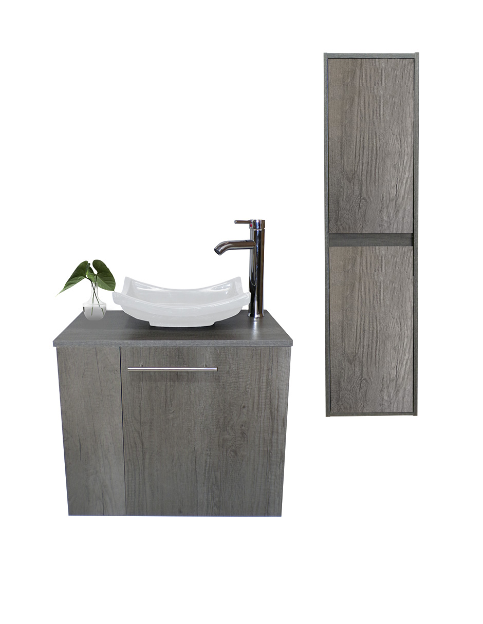 Combo De Gabinete Para Baño Lavamanos Y Monomando Izquierdo + Gabinete Organizador Garnier