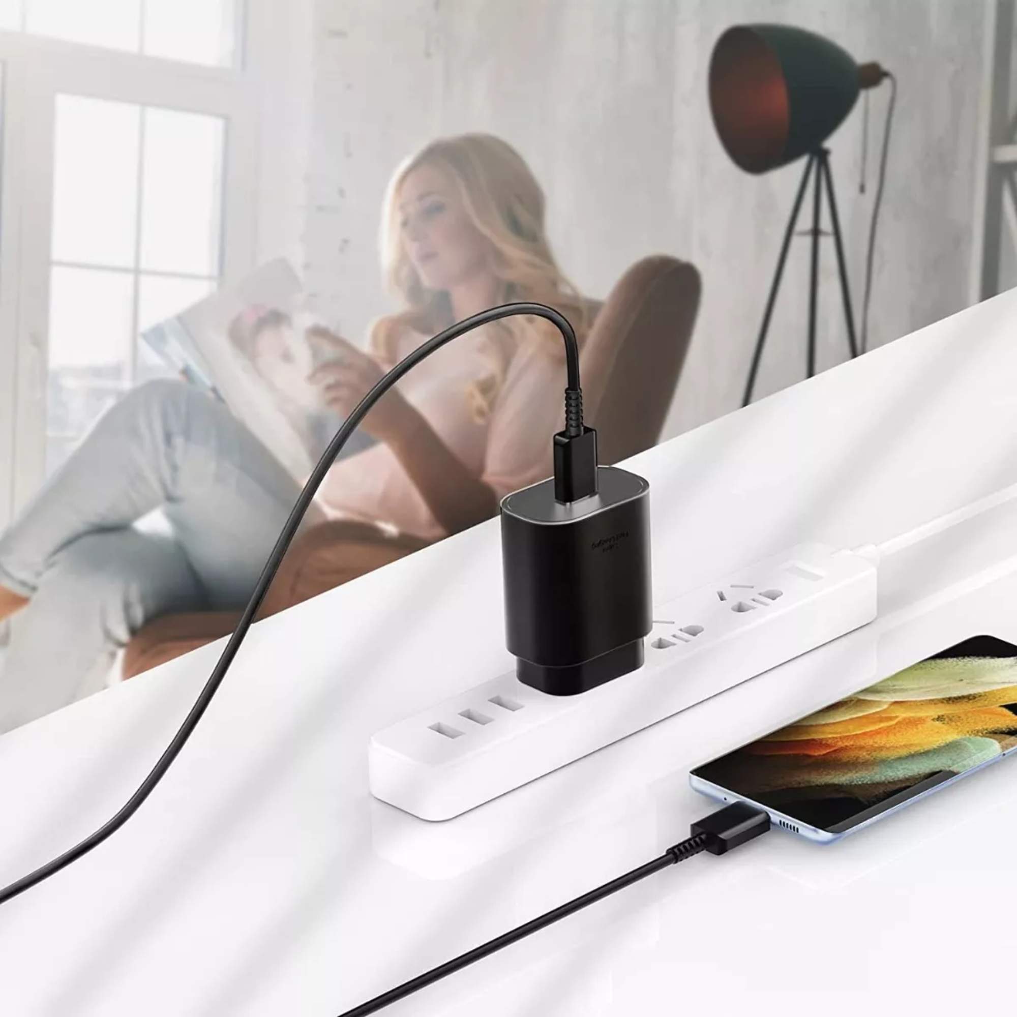 Cargador Tipo C 25w Carga Rápido Para Samsung + Cable