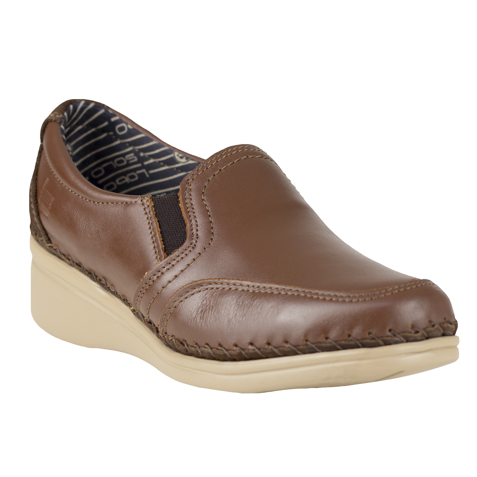 Zapatos Con Tacón Confort Mujer Vestir Lobo Solo 4706 Caoba.