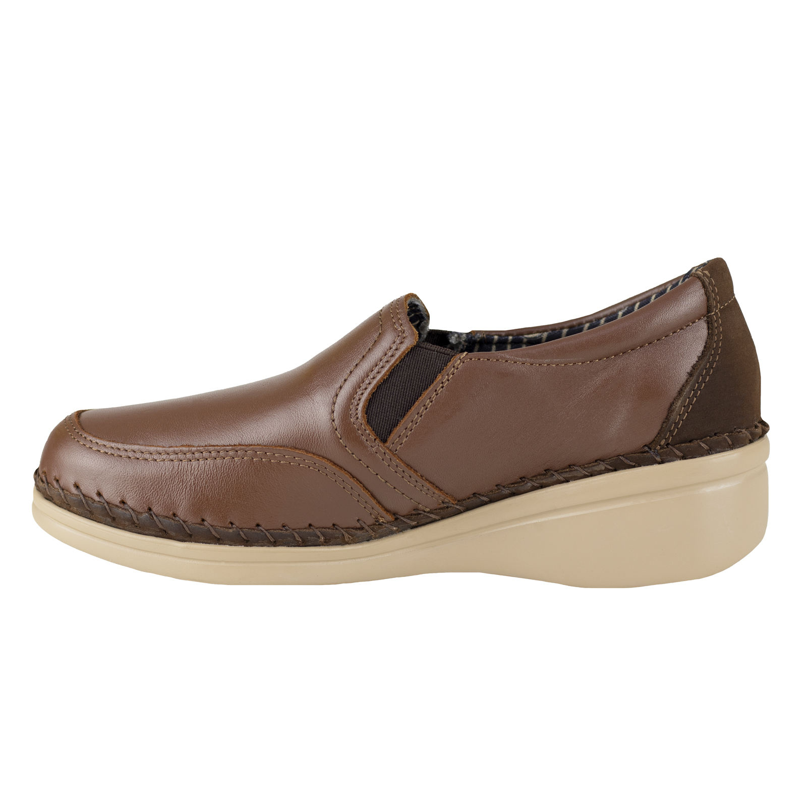 Zapatos Con Tacón Confort Mujer Vestir Lobo Solo 4706 Caoba.