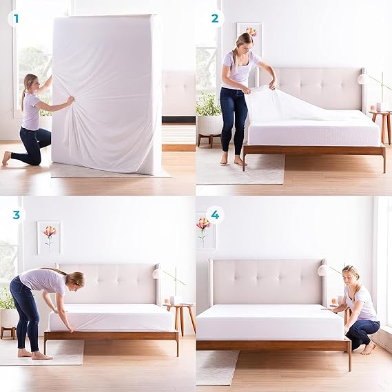 A Tucorresi Cubre Colchones Matrimoniales - 100% Impermeable e Hipoalergénico Funda de Colchón,.