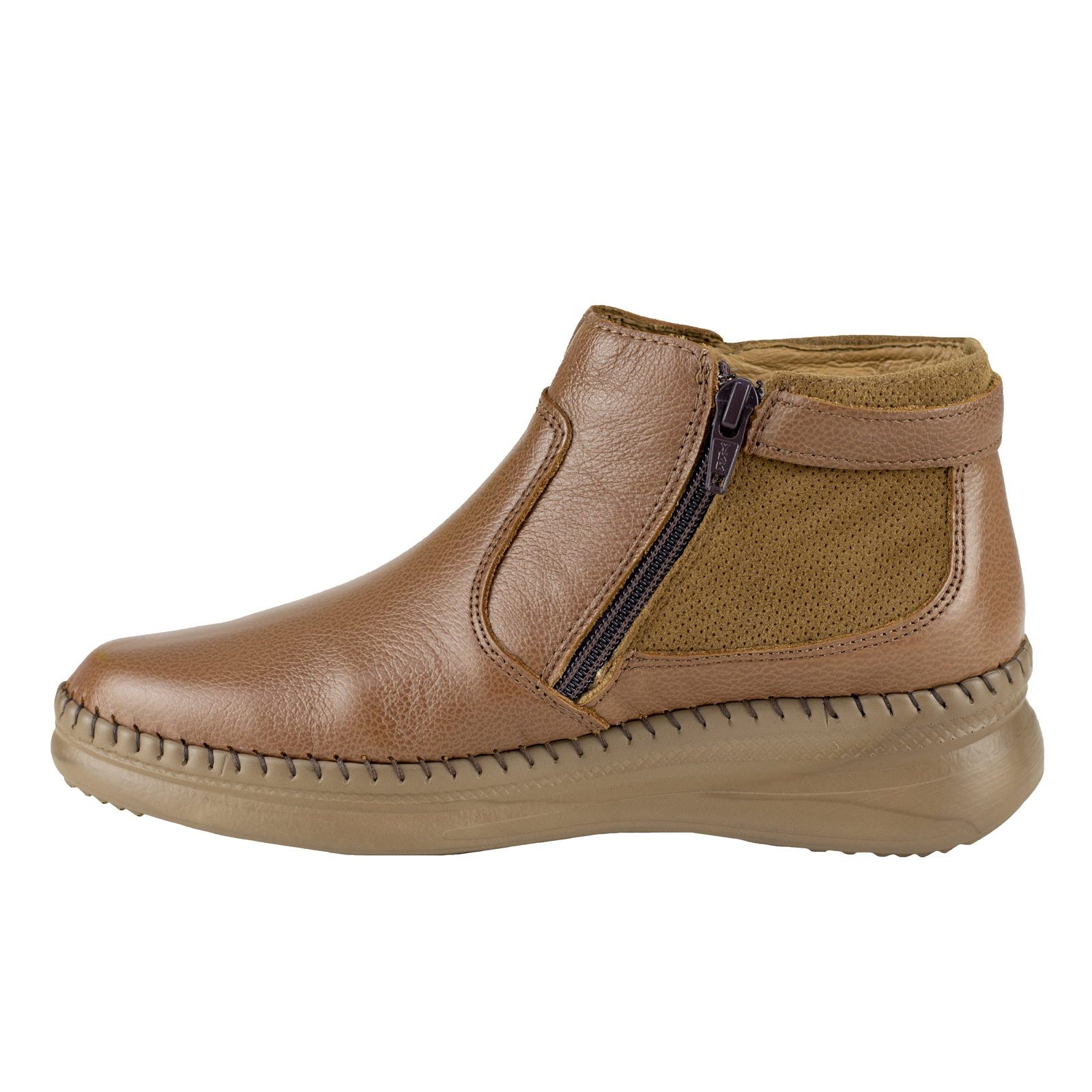 Botines Casuales Semivestir Mujer Lobo Solo 4983 Miel Cierre.