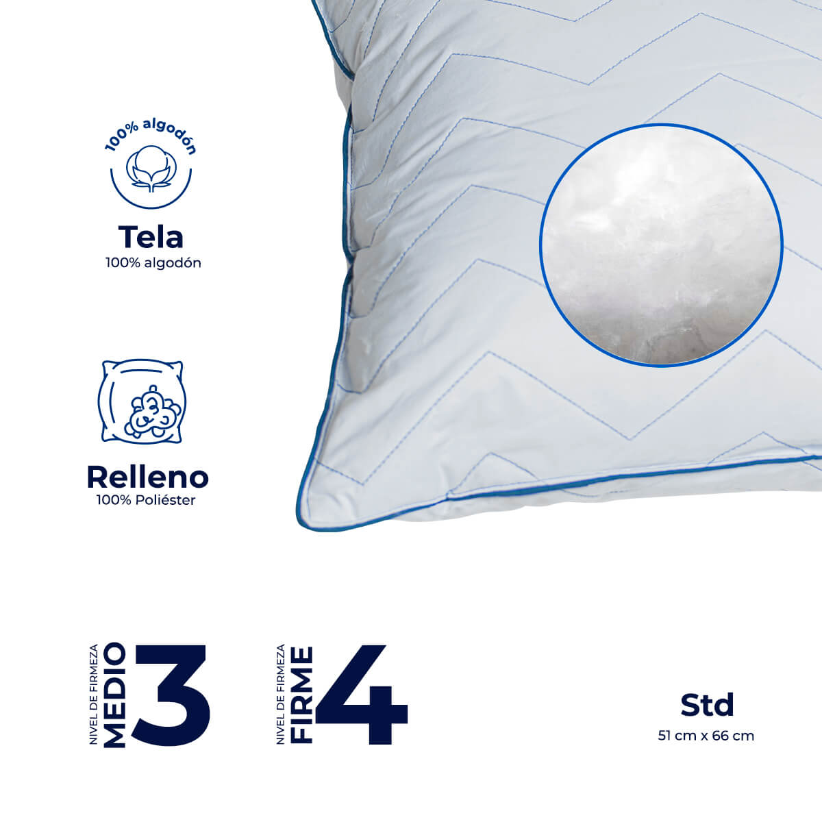 Almohada Spring Air Quilt Touch Firme Estandar Spring Air