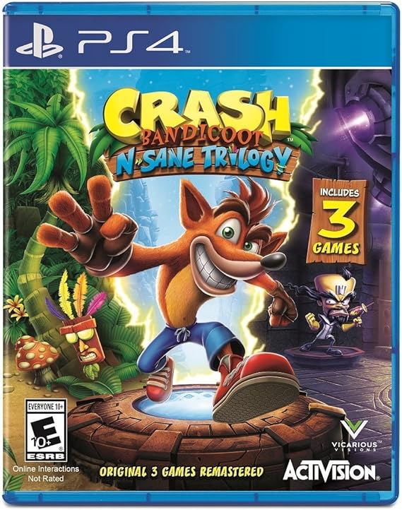 Ps4 Juego Crash Bandicoot N Sane Trilogy 3 Bonus Games.