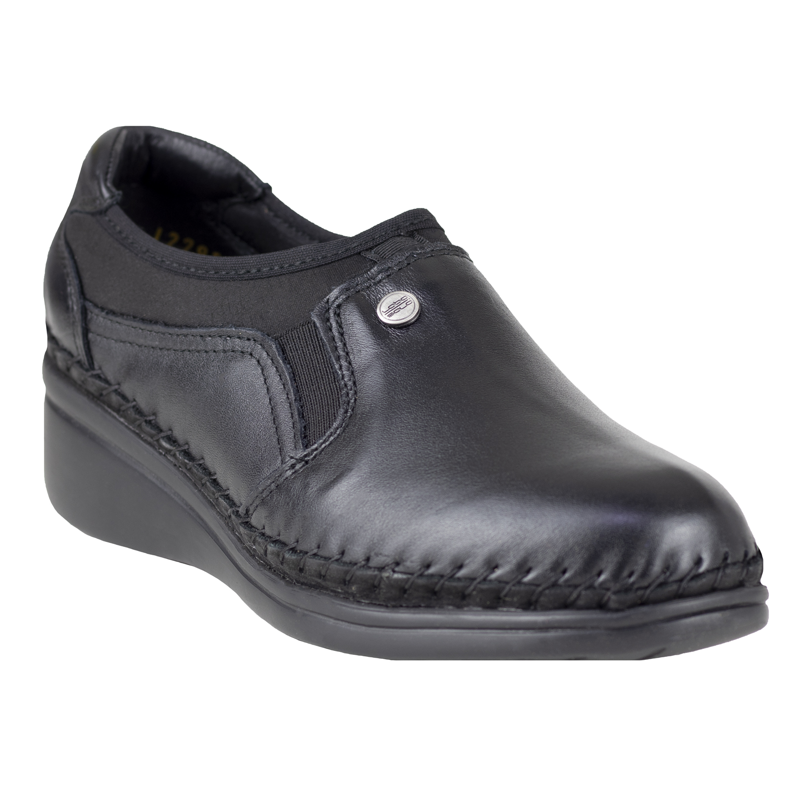 Zapato Negro De Tacón Mujer Casual Semivestir Lobo Solo 4716.