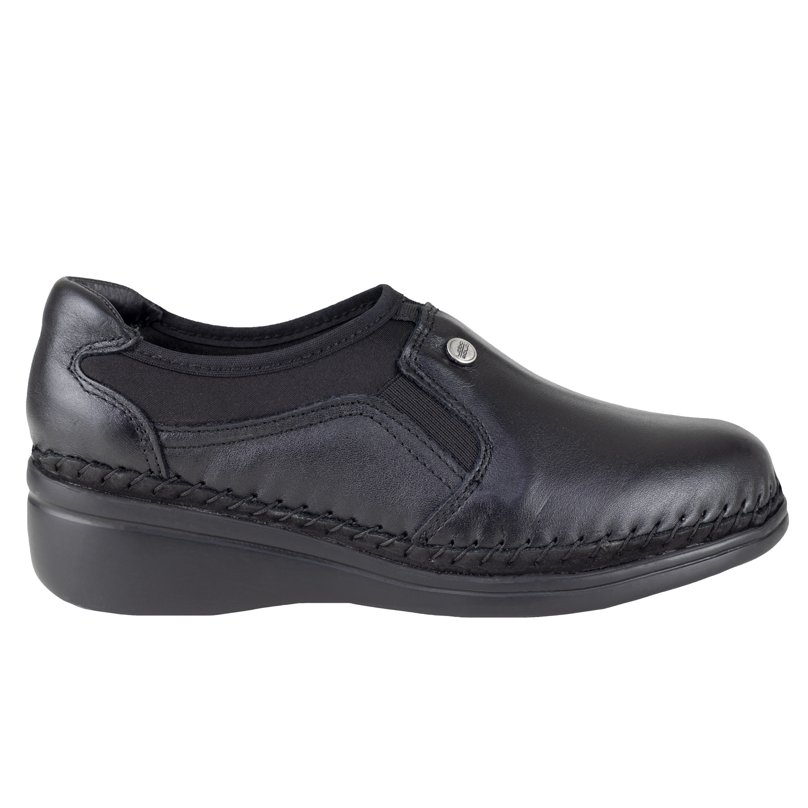 Zapato Negro De Tacón Mujer Casual Semivestir Lobo Solo 4716.