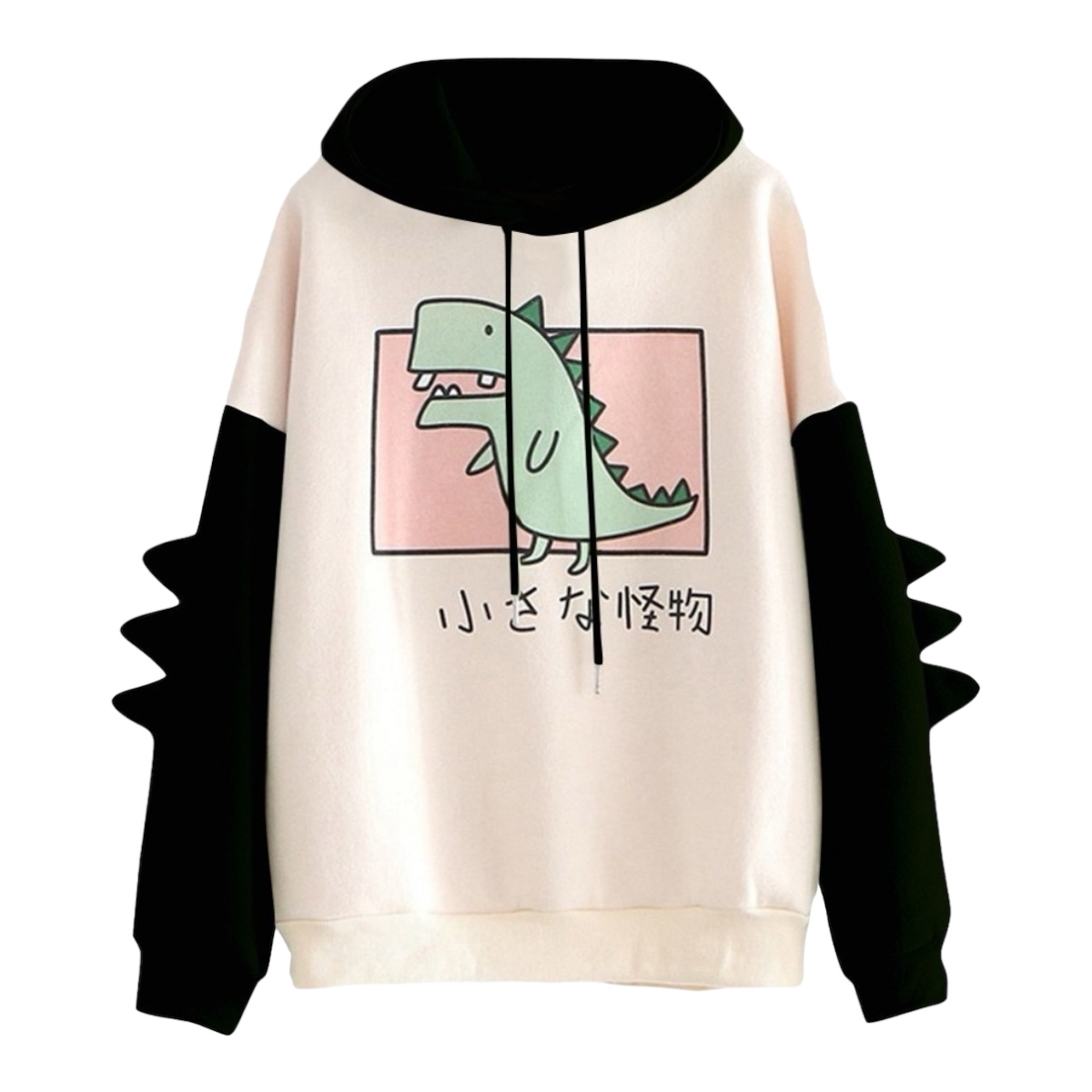 Sudadera Con Capucha De Dinosaurios Manga Larga Para Mujer Talla Grande