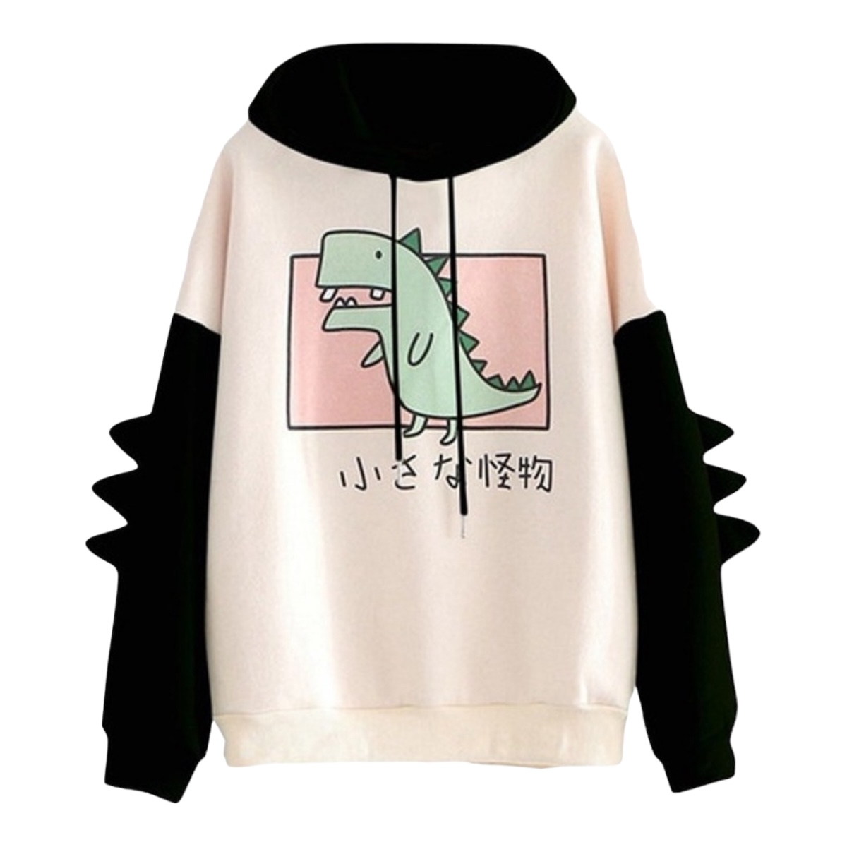 Sudadera Con Capucha De Dinosaurios Manga Larga Para Mujer Talla Grande