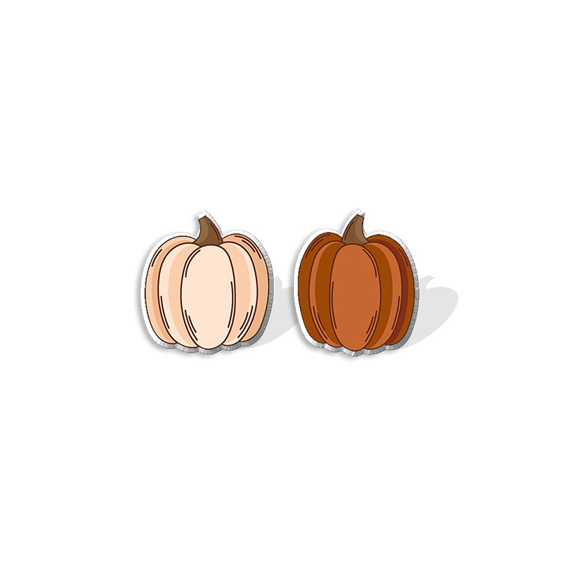 Aretes Pendientes Calabazas Otoño Halloween Acrílicos Resina Epoxi Hombre Mujer Joyería