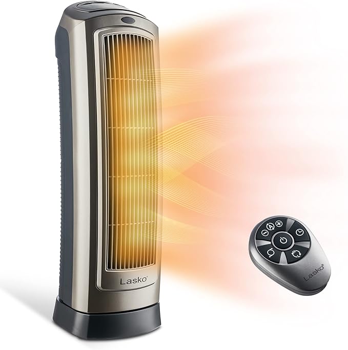 Lasko calentador de cerámica con mando a distancia en torre.