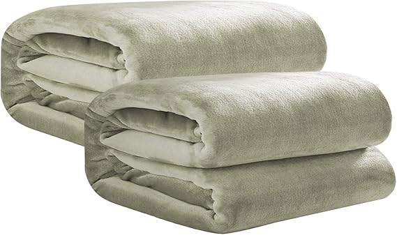 A Bluelander Cobija King Size, Franela de Alta Calidad, Frazada Cómoda y Calientita Tejido Suave y Cálido, Manta de 100% Poliéster Ultrasuave, Calidad Premium (2, Perla, King Size).