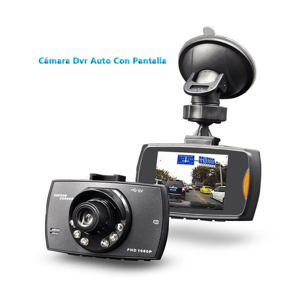 Camara De Seguridad Dashcam Para Auto Grabacion Frontal en HD Vision Nocturna.