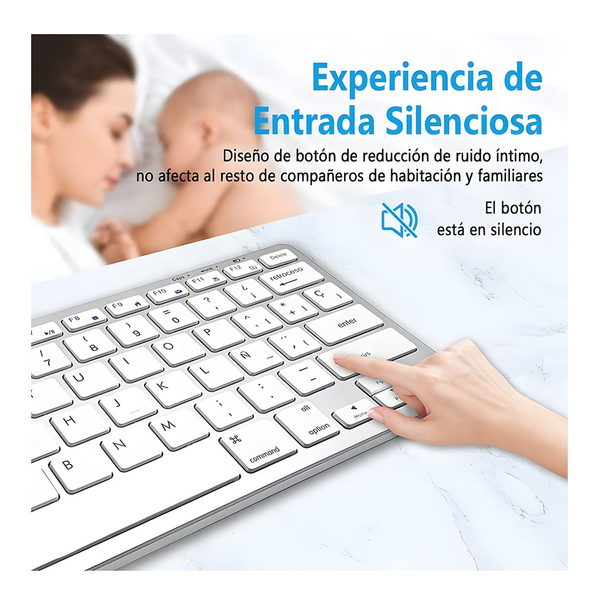 Mini Teclado Inalambrico Bluetooth Compatible Con PC Celular Tablet Incluye Tecla Ñ.