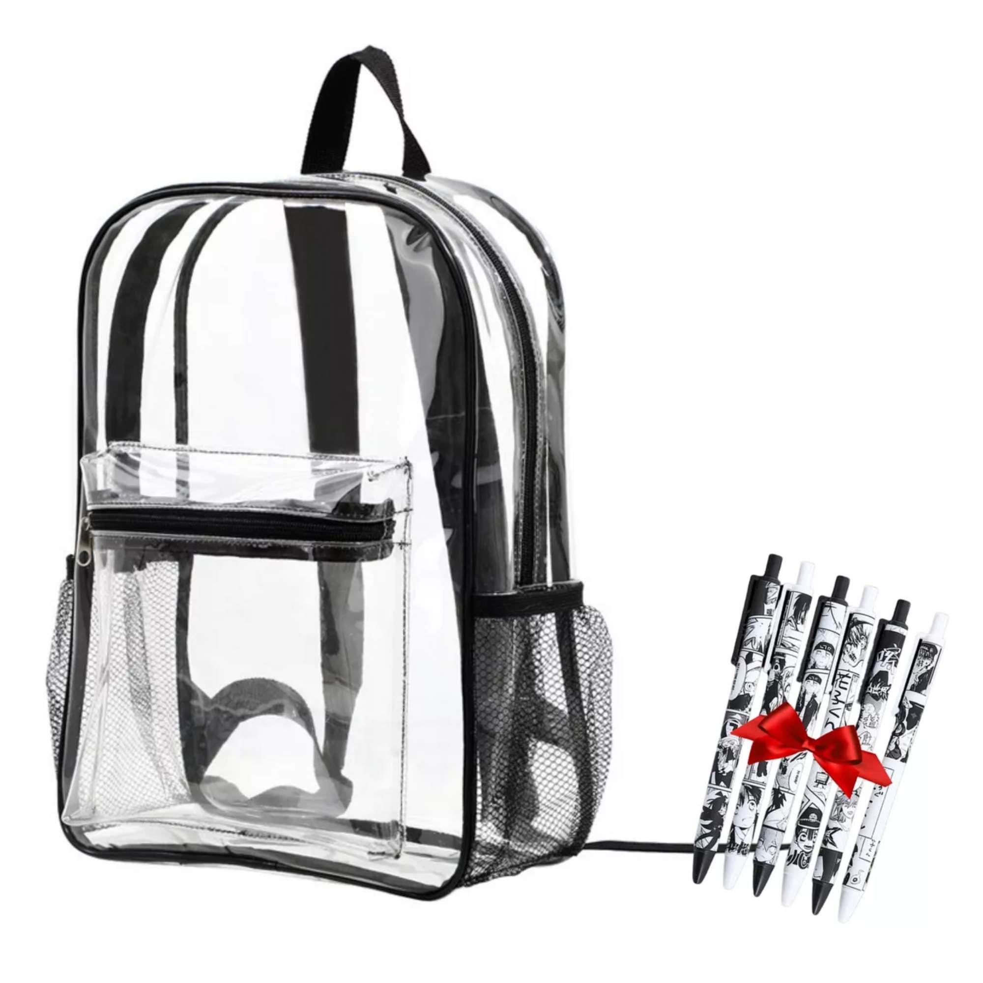 Mochila Transparente Para Hombre Mujer Niños Escolares Conciertos Multiusos Trendy Resistente Versatil