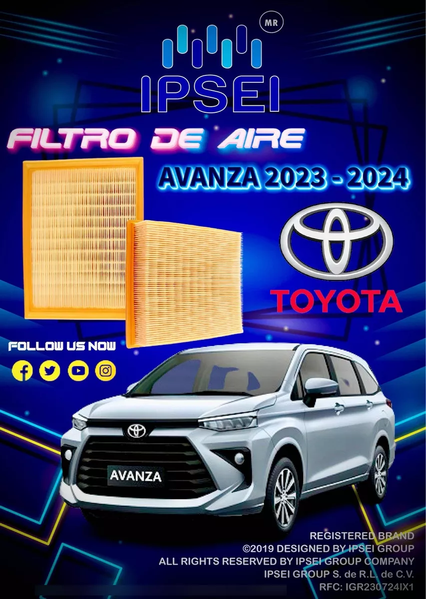 50 Pzs. Filtro Aire Toyota Avanza 1.5 Raize 1.0 2021 IPSEI.