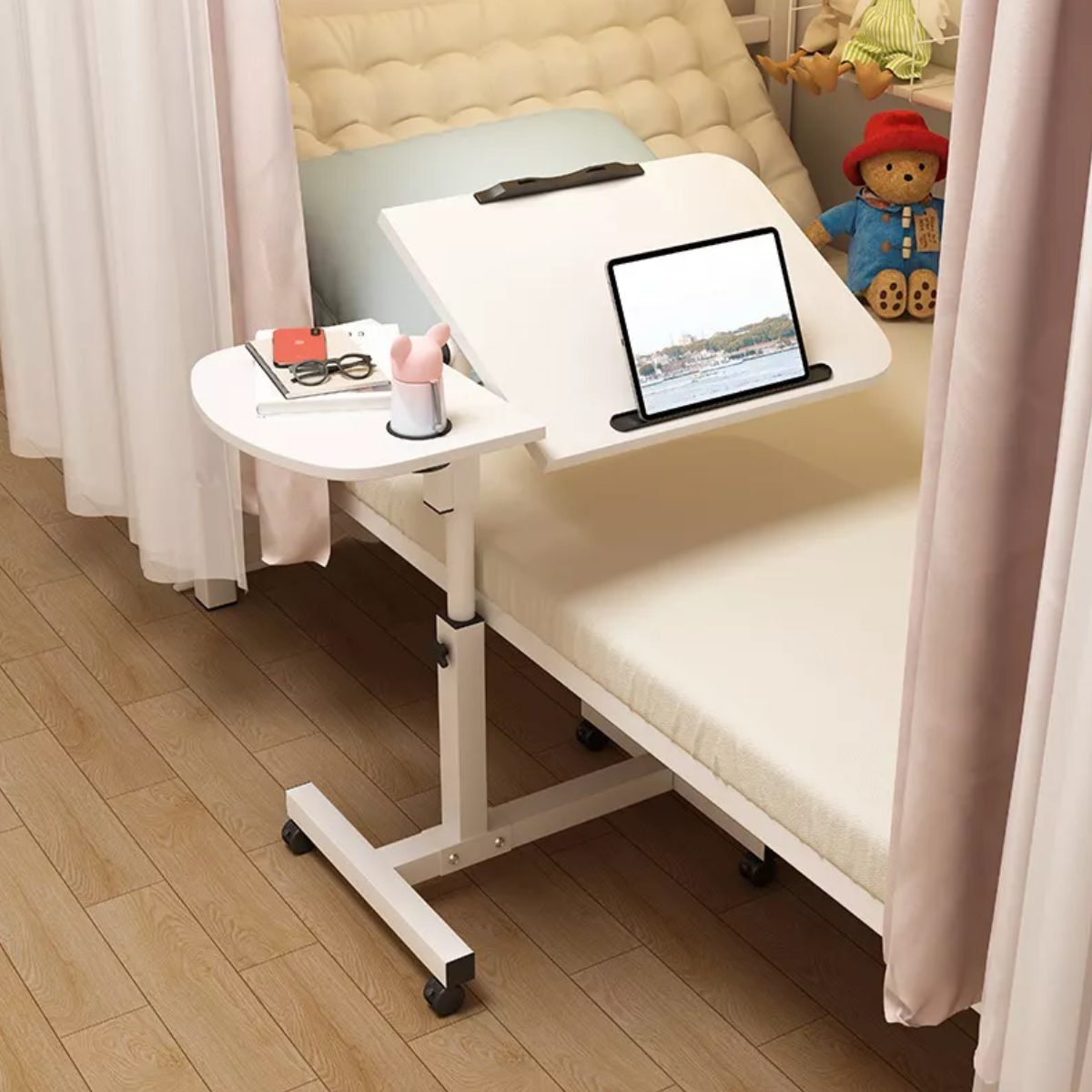 Mesa Auxiliar De Sofá Plegable Y Extraíble Para Laptop 60cm.