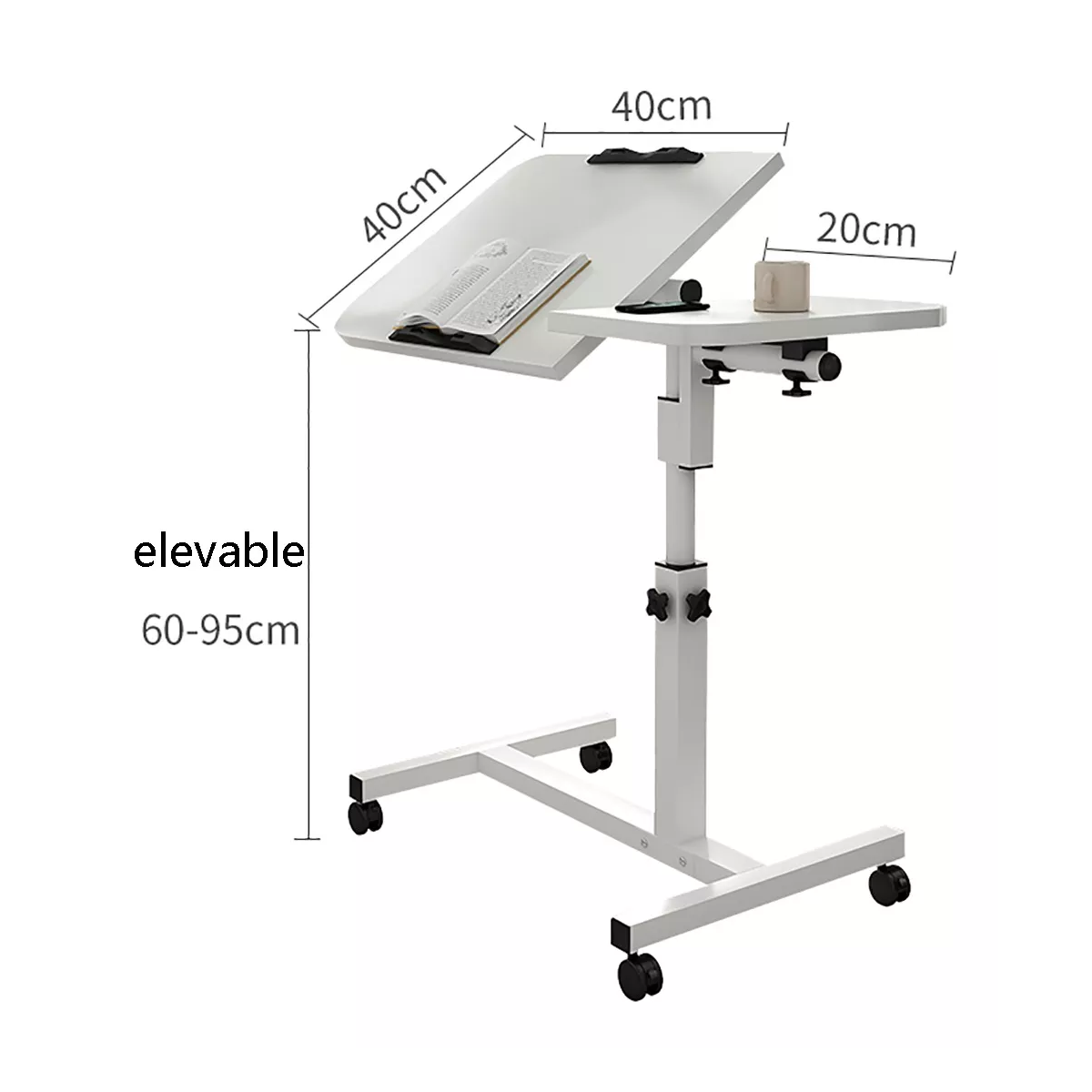 Mesa Auxiliar De Sofá Plegable Y Extraíble Para Laptop 60cm.