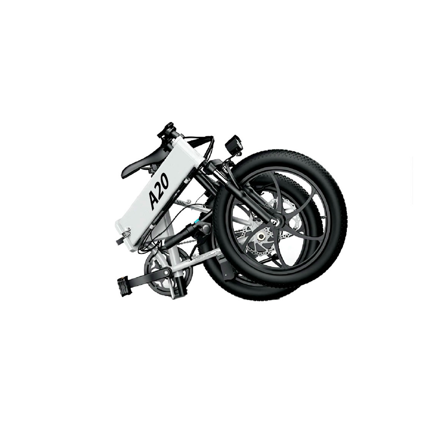 Bicicleta Eléctrica Plegable Urbana Ebike ADO A20 250W 20" Blanca.