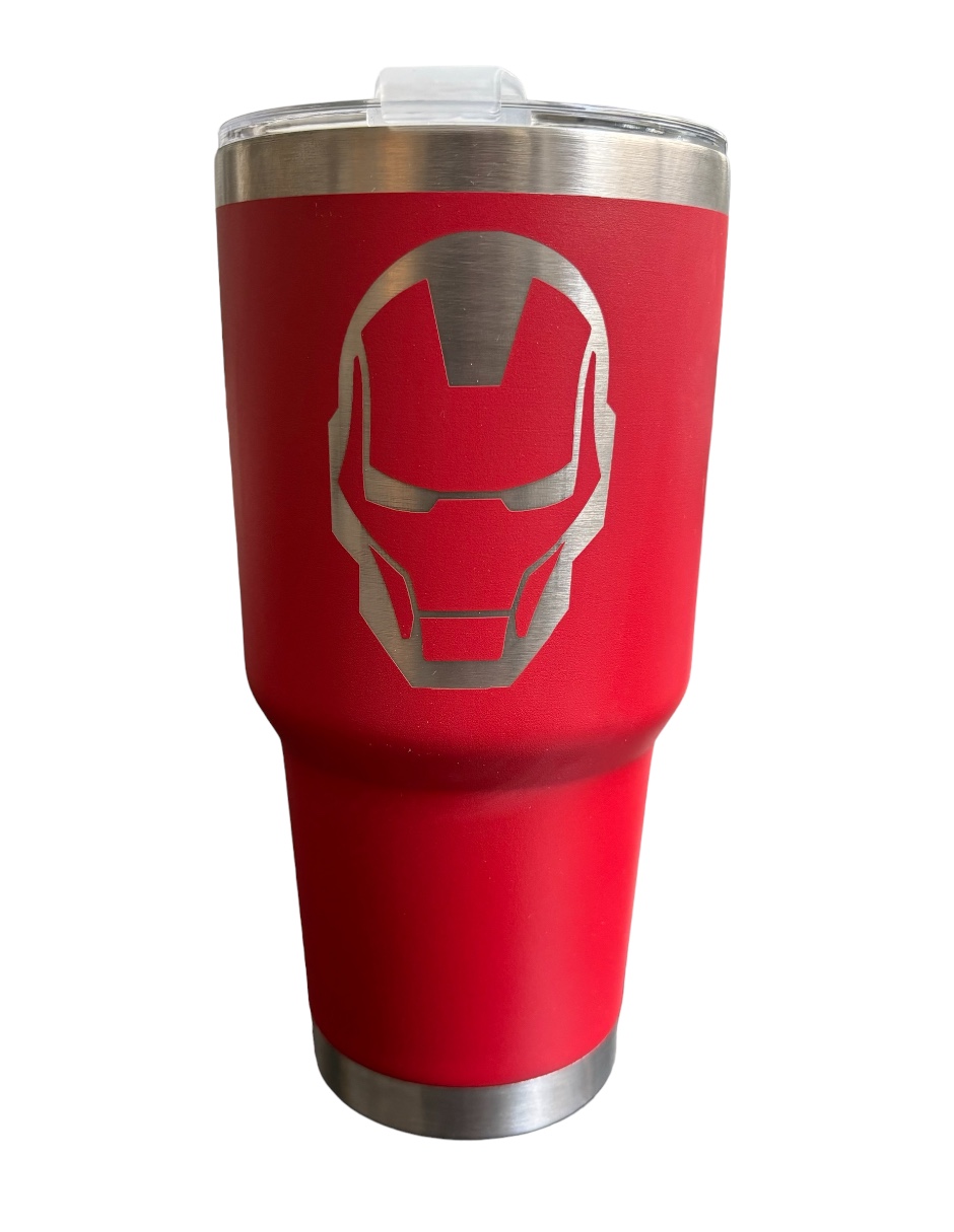 Termo de acero inoxidable Iron Man color rojo 30 Oz.