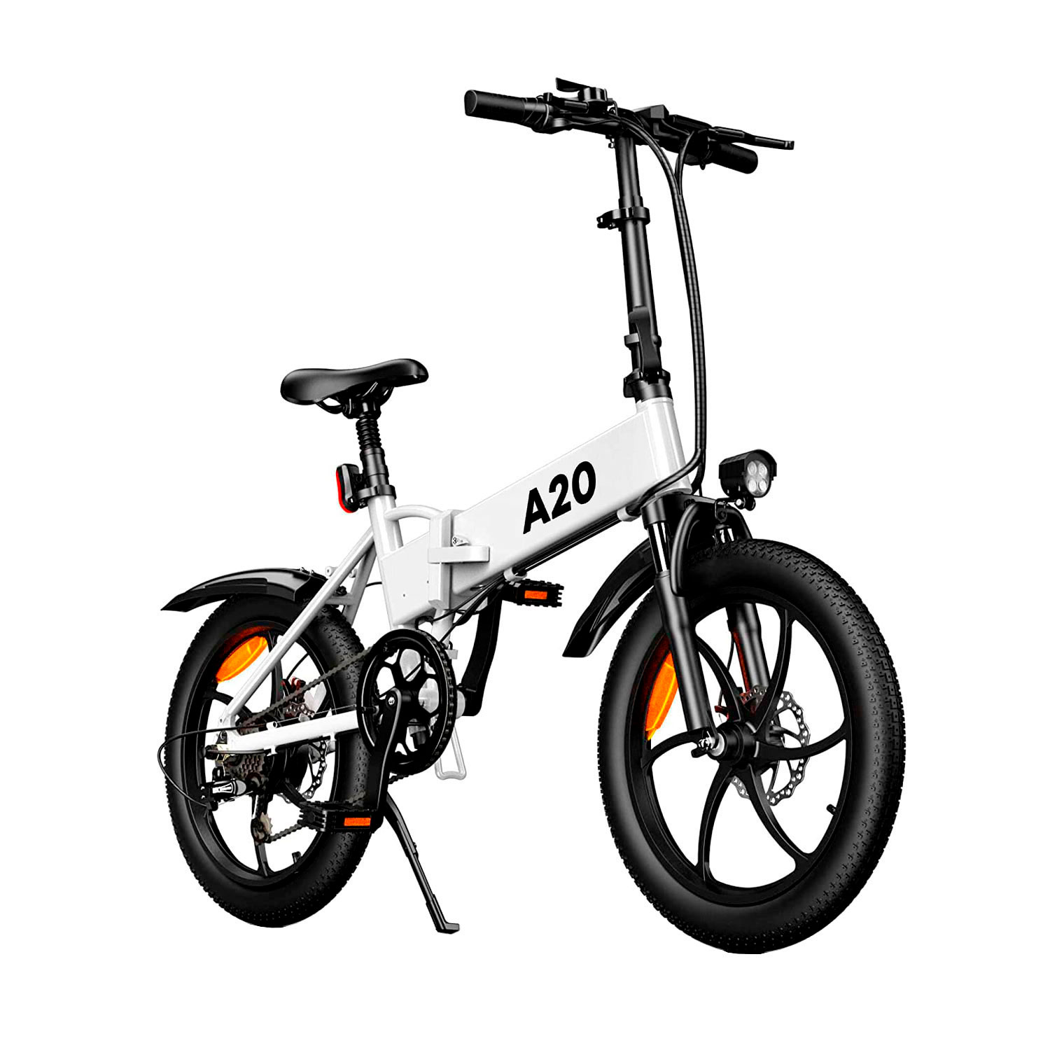 Bicicleta Eléctrica Plegable Urbana Ebike ADO A20 250W 20" Blanca.