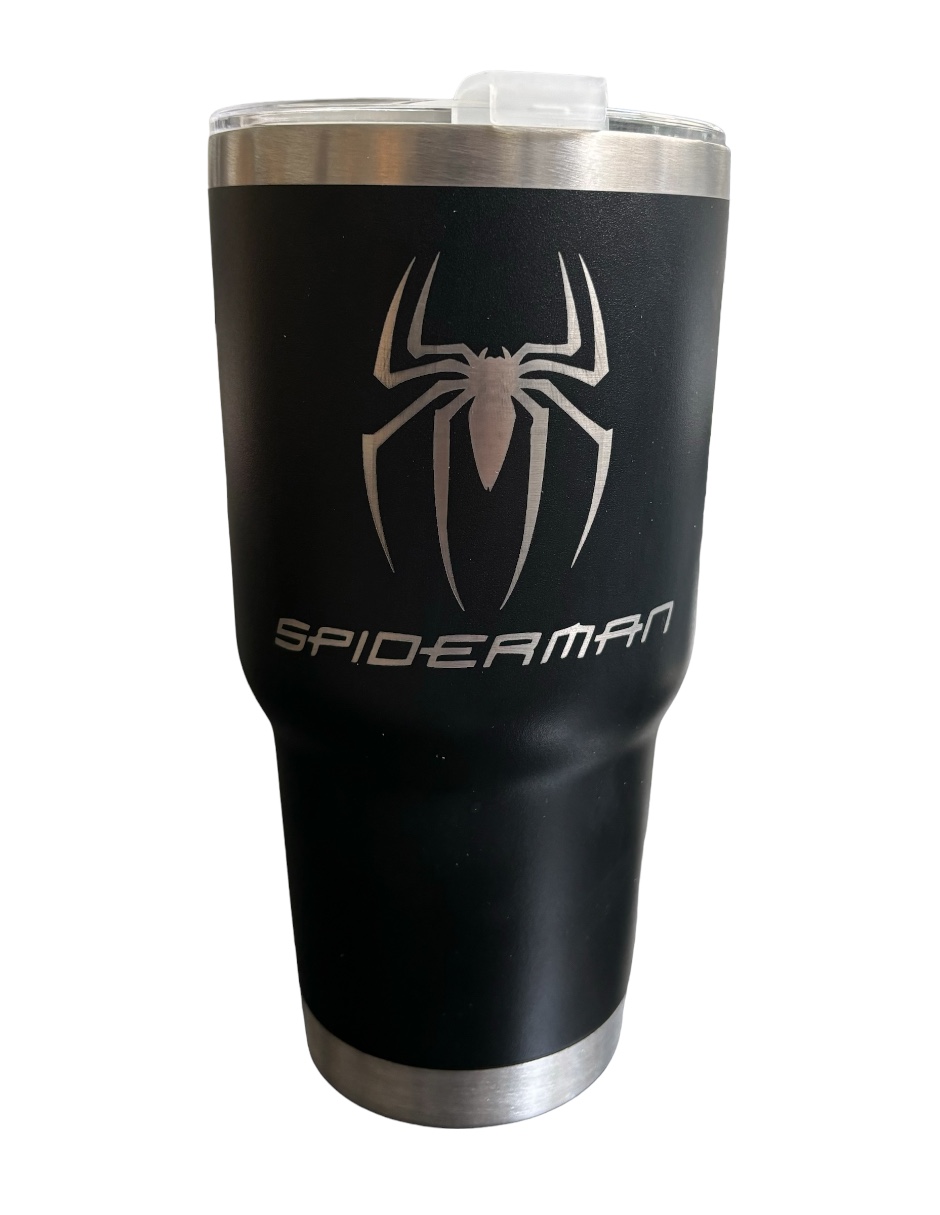 Termo de acero inoxidable Spiderman color negro 30 Oz.