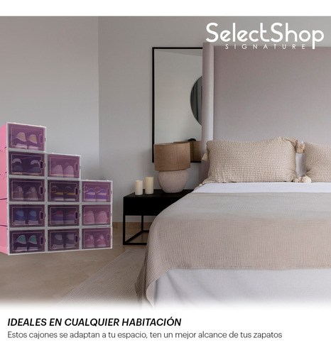 Cajas Organizadoras Cajoneras Apilables Para Zapatos 12 Pzs.