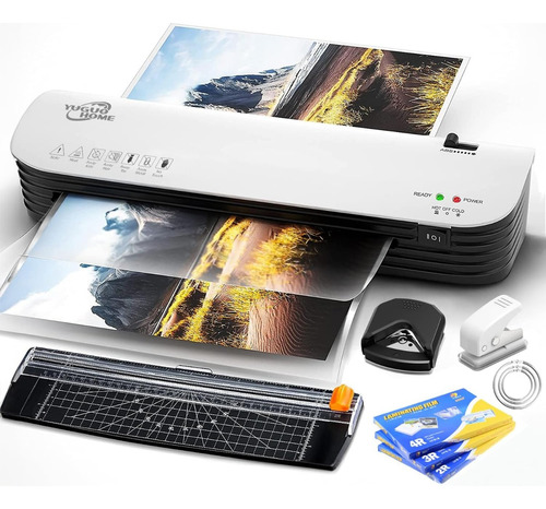 Laminadora Enmicadora Térmica+cortador De Papel+300 Micas.