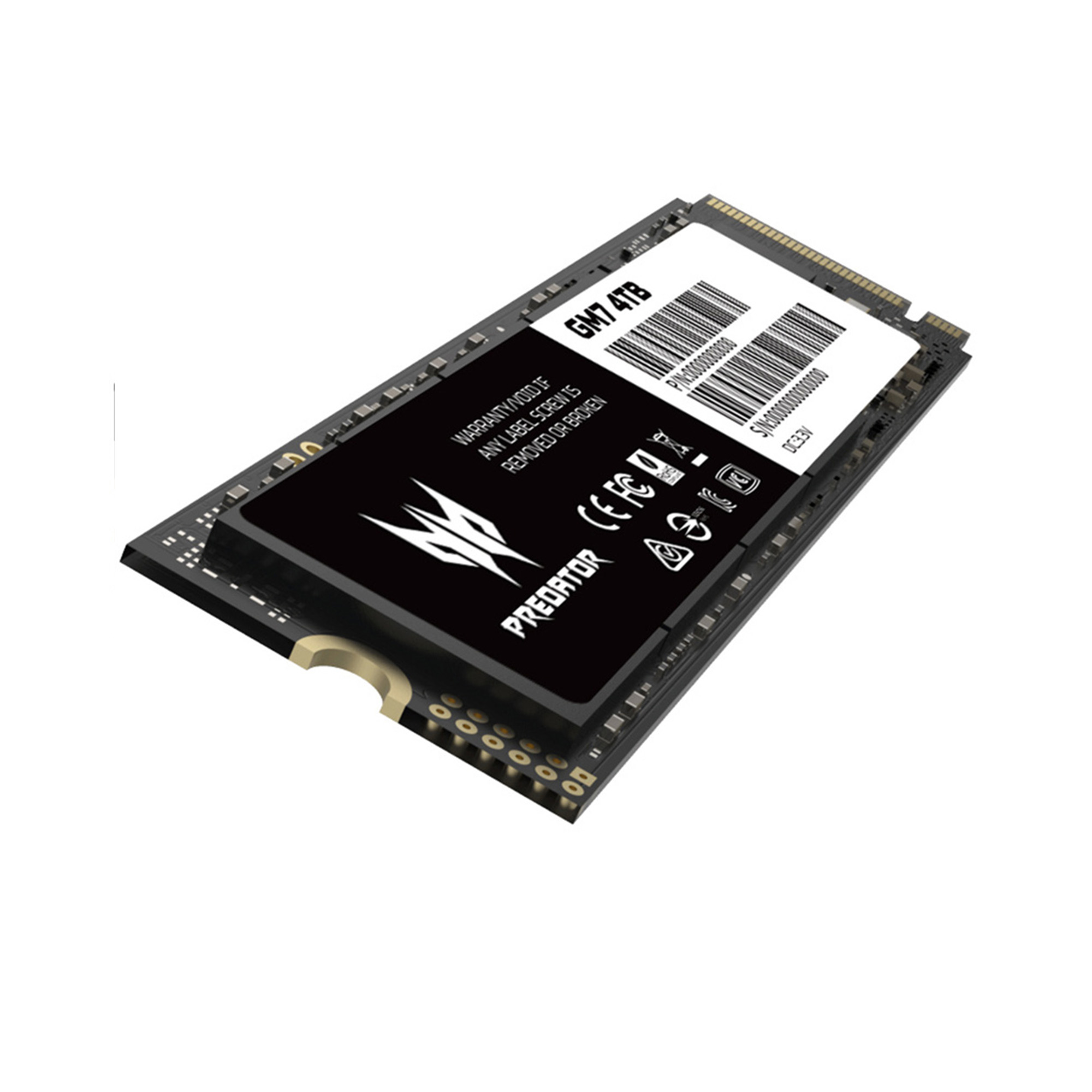 Unidad de Estado Sólido Predator GM7 de 4 TB, M2 2280, NVMe PCIe Gen 4X4, 7400/6300 MB/s.