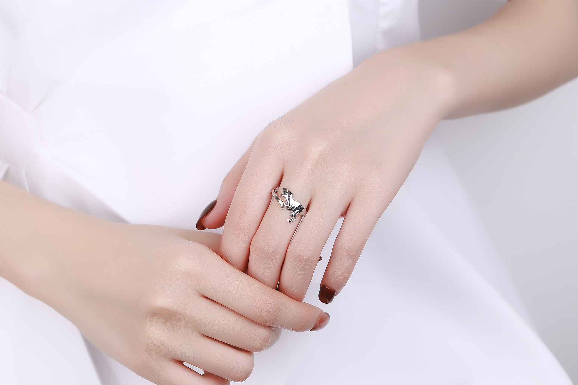 Anillos Dinosaurio Tyrannosaurus Rex Mujer Joyería Ajustable Abierto Regalo