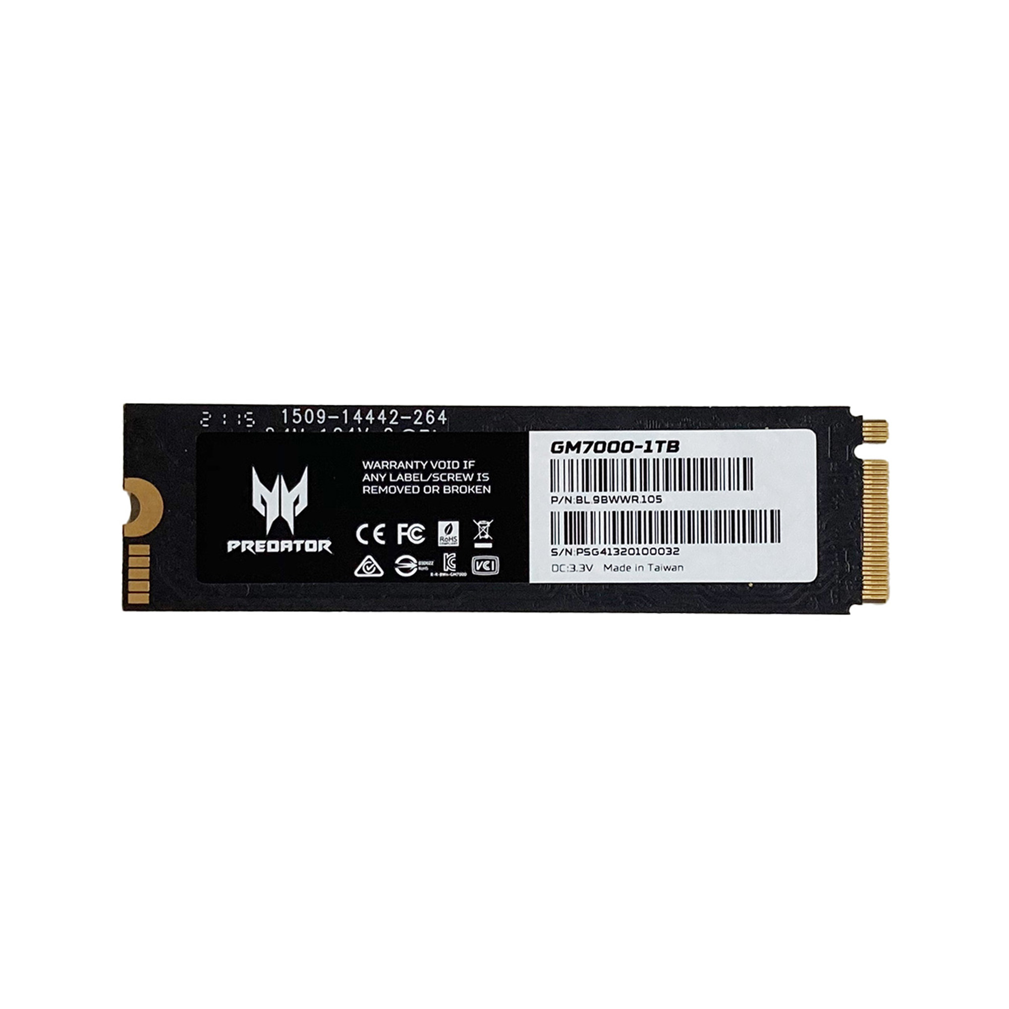 Unidad de Estado Sólido Predator GM7000 de 1 TB, M2 2280, NVMe PCIe Gen 4X4, 7400/6700 MB/s