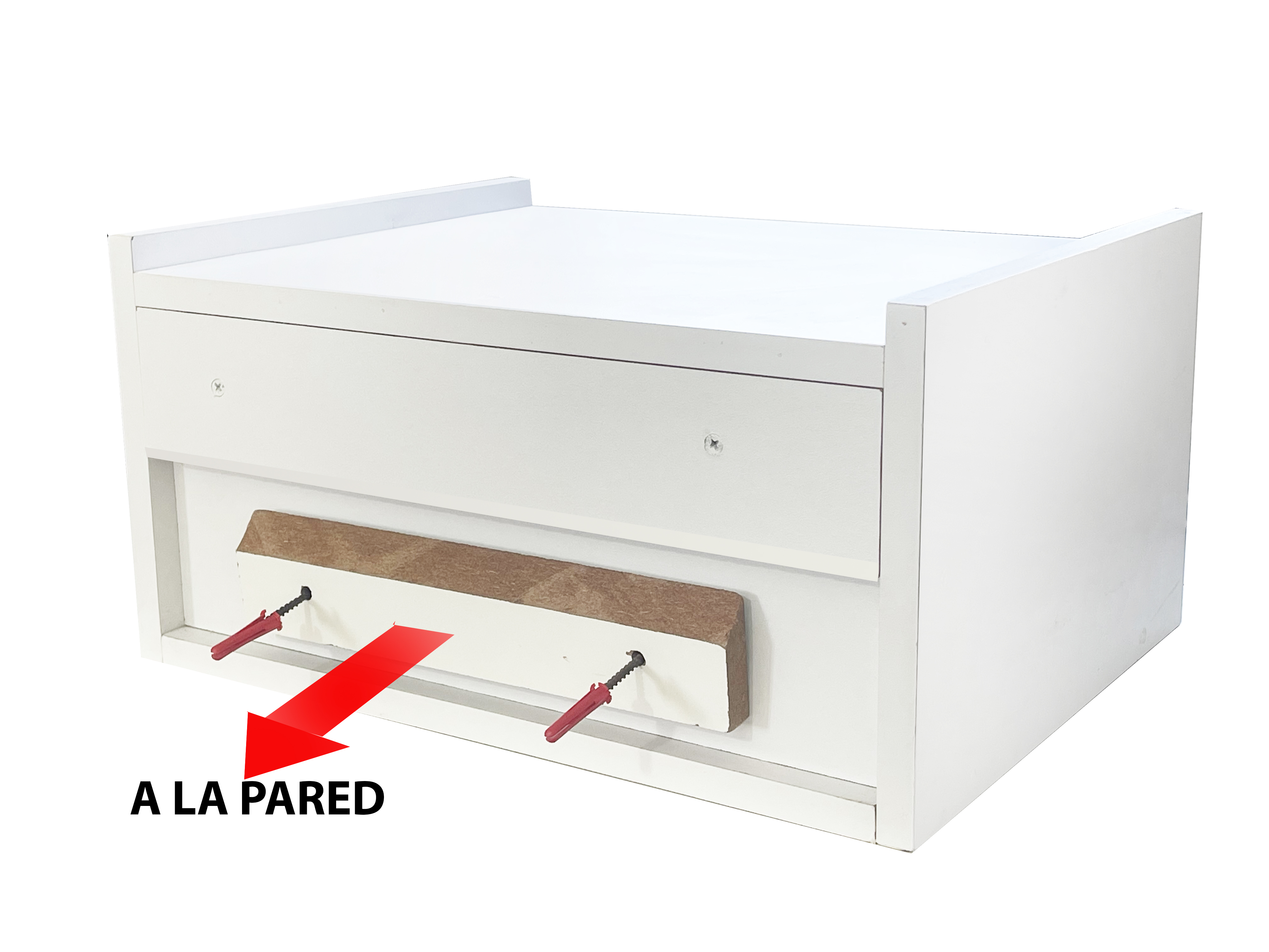 Mesa De Noche Buro Luz Led Recámara Ensamblado Azul