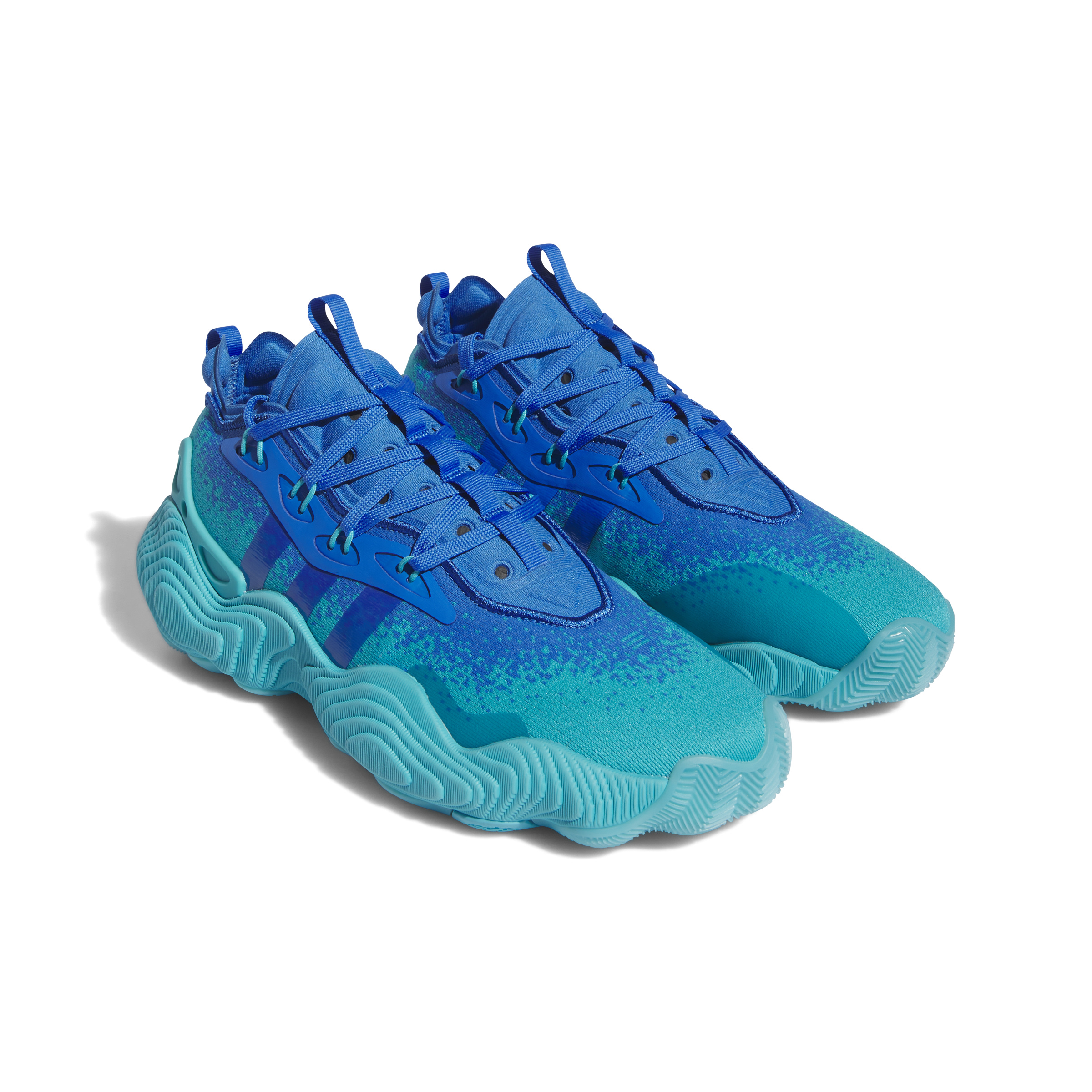 Tenis adidas Trae Young 3 Low Basketball Azul Calzado Deportivo.