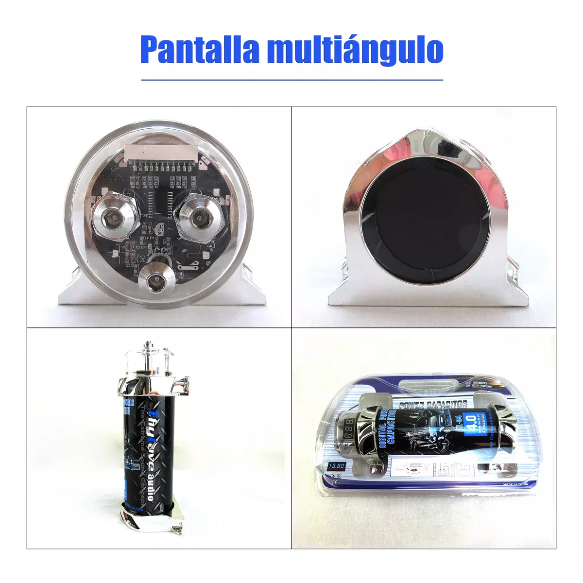 Capacitor Para Sonido Audio Rock Carros 4.0 Faradios Digital.