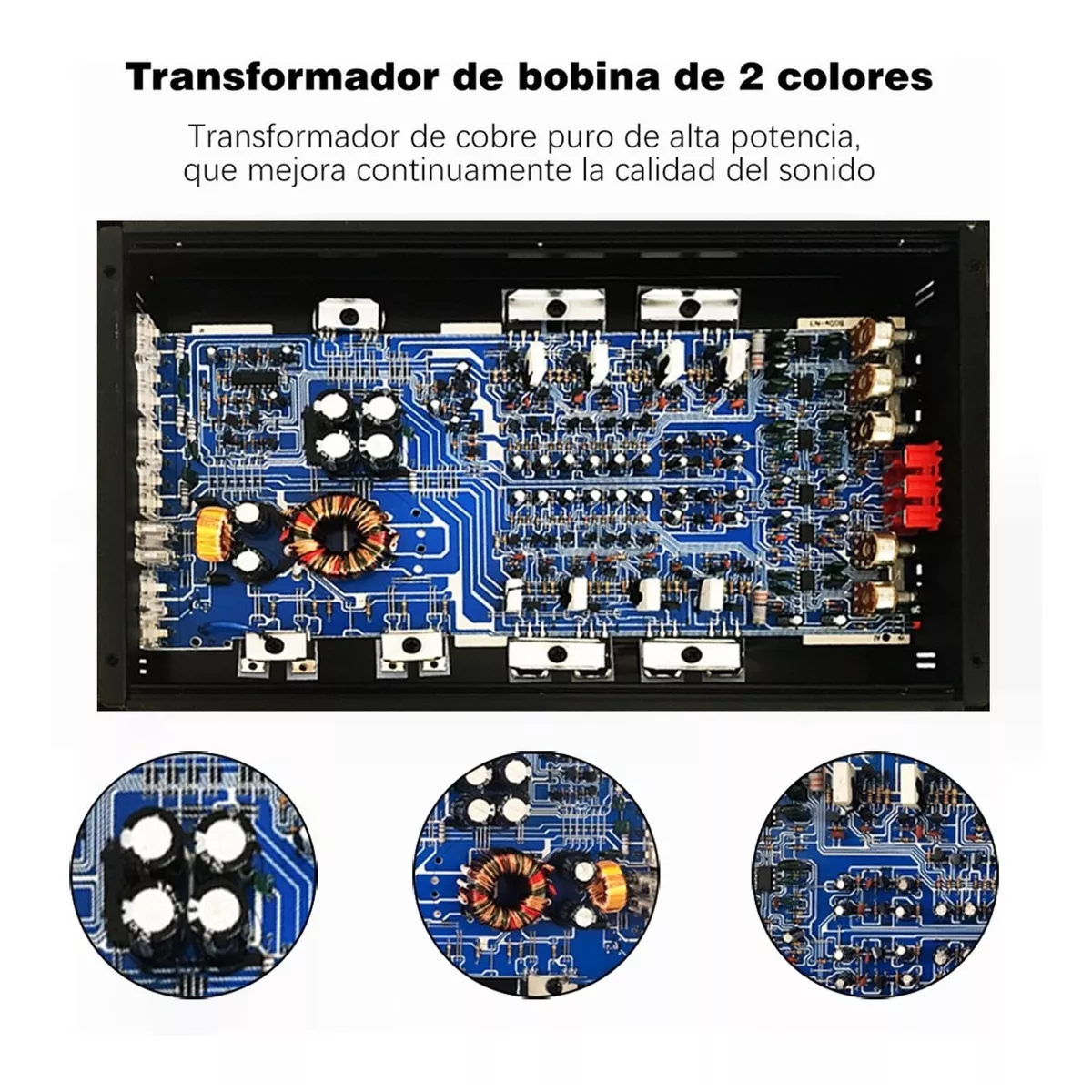 Amplificador De Audio De 6800w 4 Canales Para Auto.