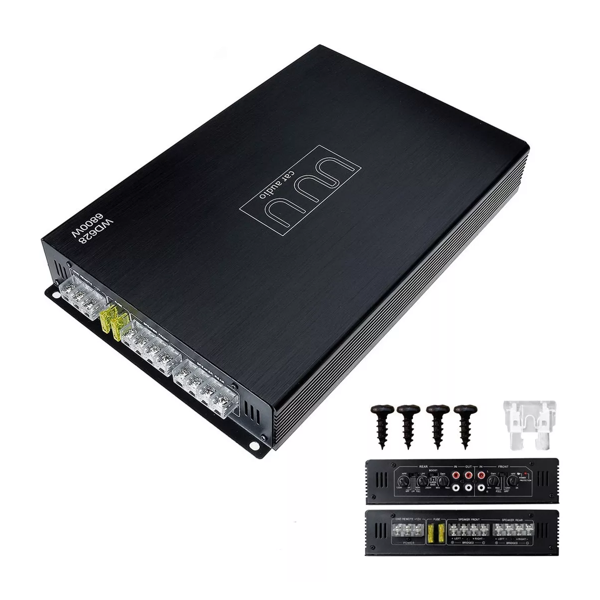 Amplificador De Audio De 6800w 4 Canales Para Auto.