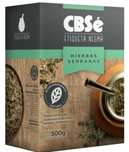 Yerba Mate Cbsé Etiqueta Negra 500 g.