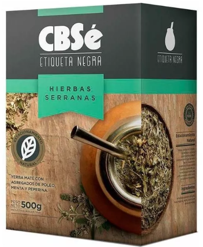 Yerba Mate Cbsé Etiqueta Negra 500 g.
