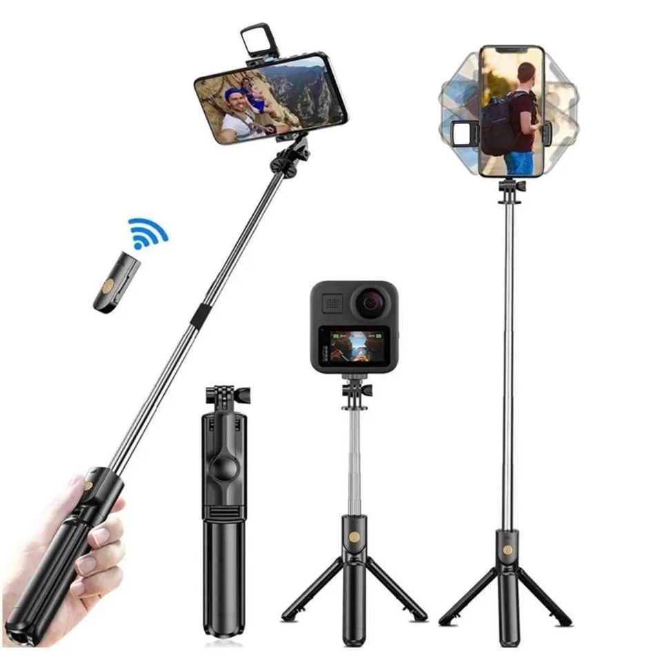 Bastón Palo Selfie inalámbrico cámara deportiva soporte trípode Bluetooth extensible iPhone Cel