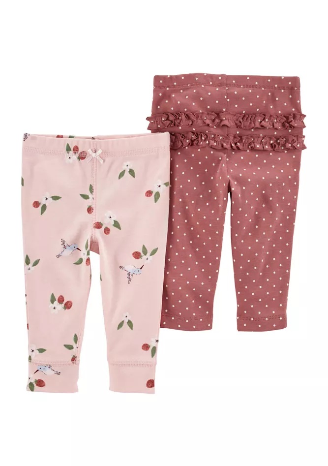Carters Set 2 Piezas Leggings Pantalon Bebe.