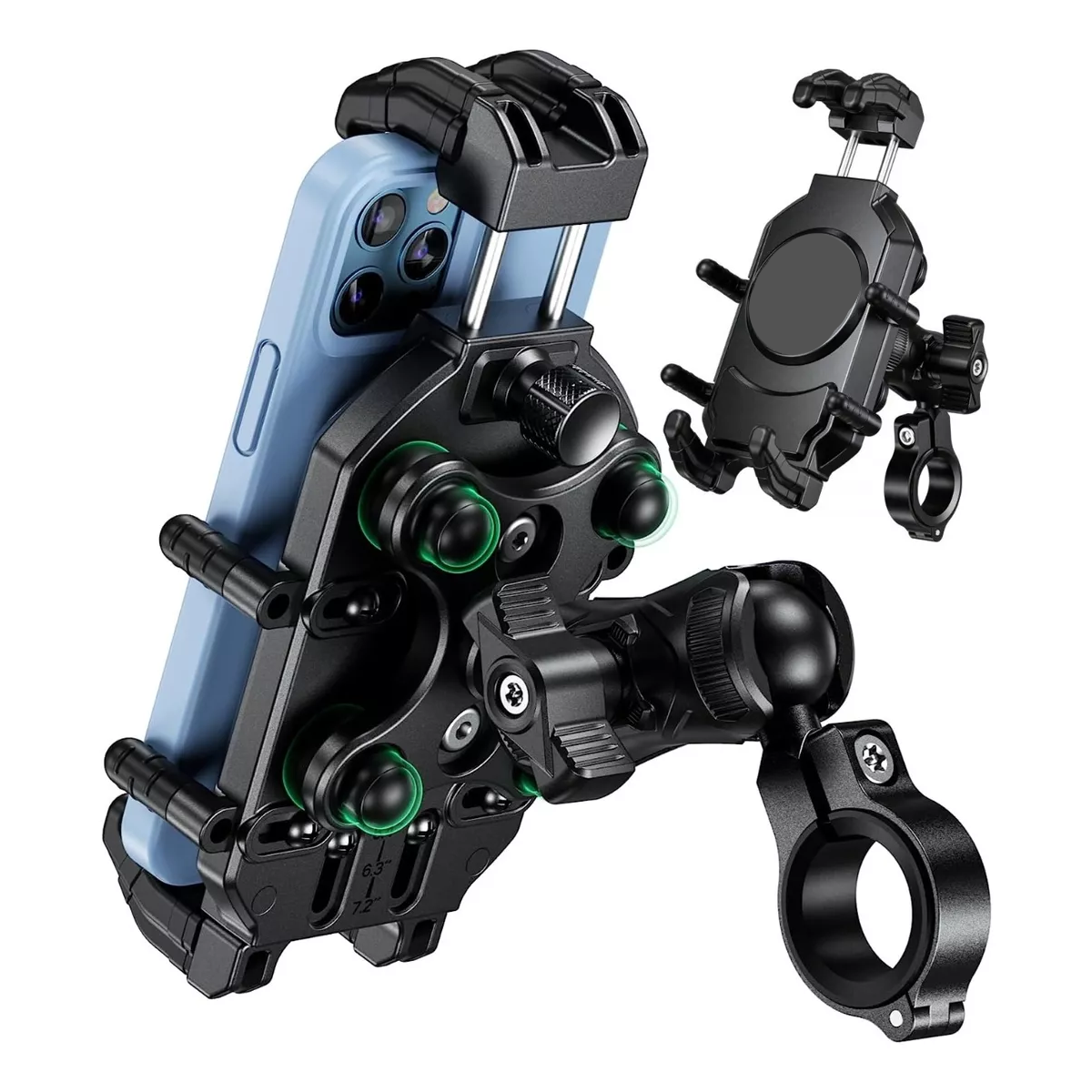 Soporte Porta Celular Antirrobopara Motocicleta Amortiguado.