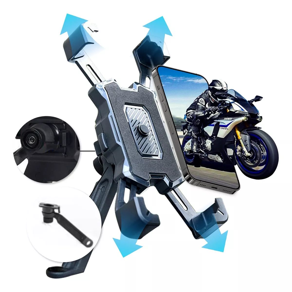 Soporte Para Celular Moto/bicicleta, Base Porta Teléfono360°.