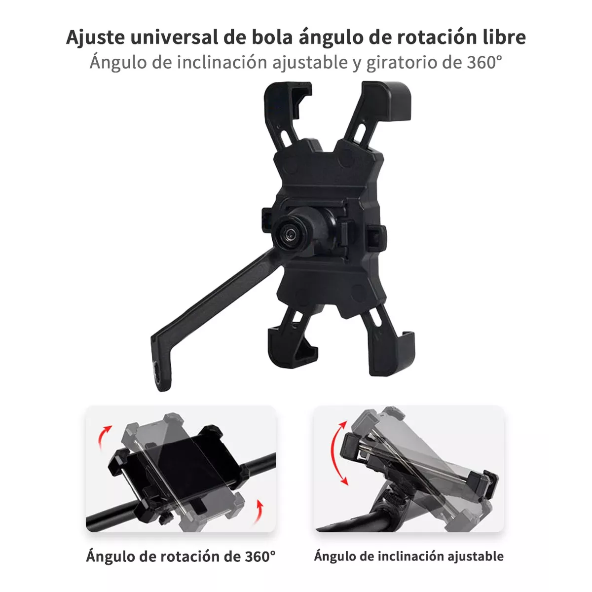 Soporte De Celular Moto/bicicleta 360° Base Celular Moto.