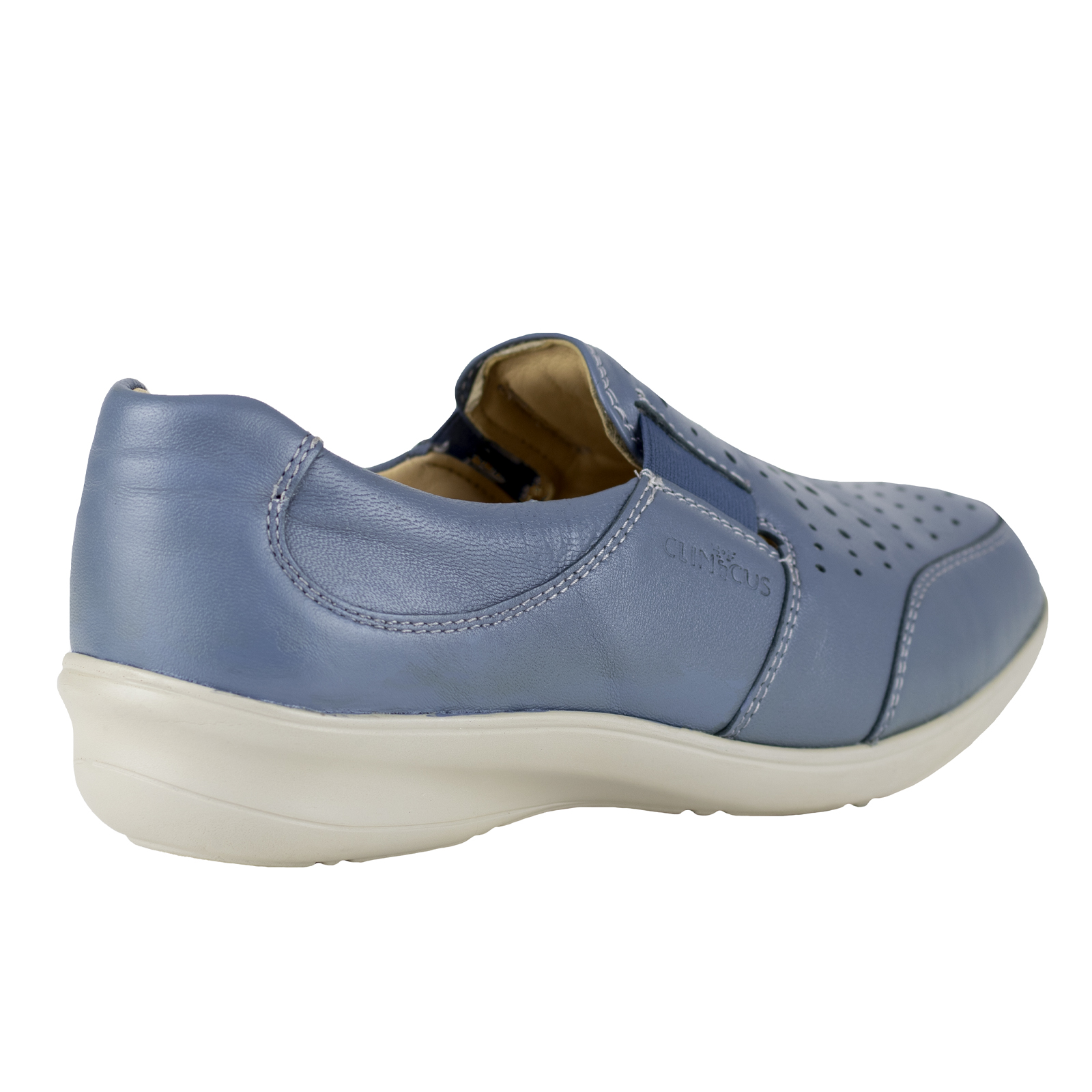 Zapato De Mujer Piel Premium Pie Delicado Azul Clinicus 1755
